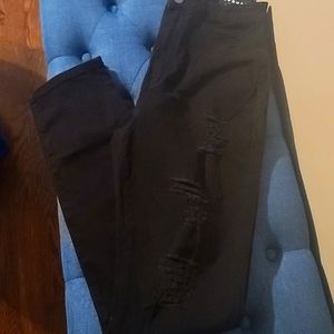 Distressed black high waist 👖 jeans